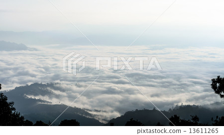 Landscape of cloud above cordillera in the morning 13611265