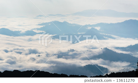 Landscape of cloud above cordillera in the morning Landscape of cloud above cordillera in the morning 13611270