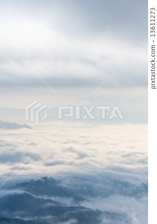 Landscape of cloud above cordillera in the morning 13611273
