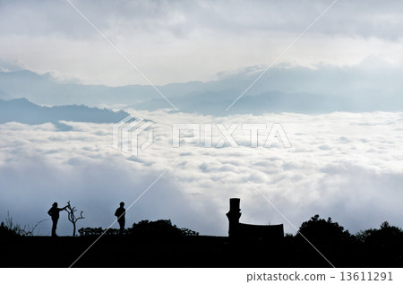 Landscape of cloud above cordillera in the morning 13611291