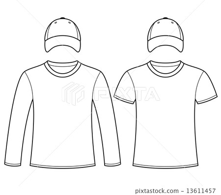 Blank t-shirts and caps template 13611457