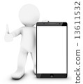 Little 3D Man with Smartphone 13611532