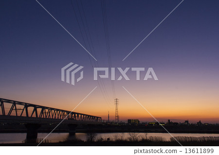 Transmission line along the Edogawa River 13611899