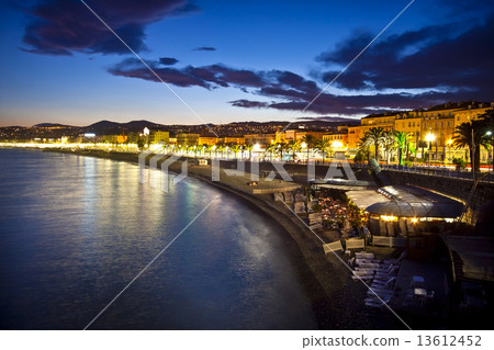 Nice at night, France. 13612452