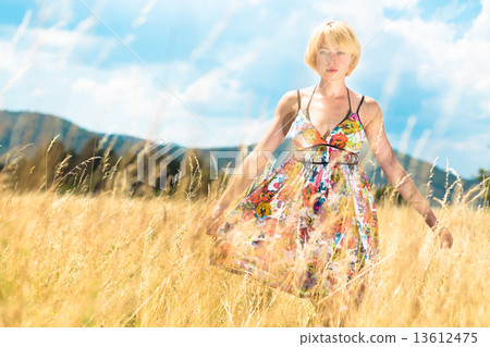 Woman enjoying the nature. Woman enjoying the nature. 13612475