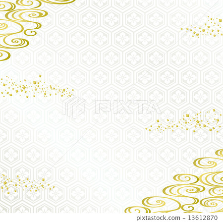 Goldfish and Japanese Wave Japanese Background 13612870