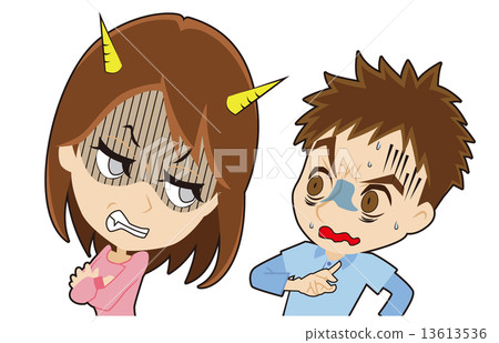 A frightening man of glaring women A frightening man of glaring women 13613536