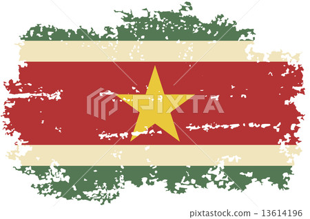 Surinamese grunge flag. Vector illustration. 13614196