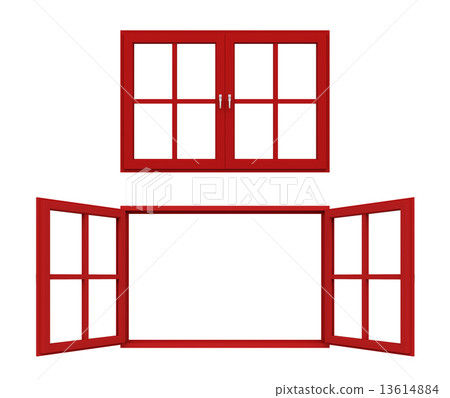 Window red - Stock Illustration [13614884] - PIXTA