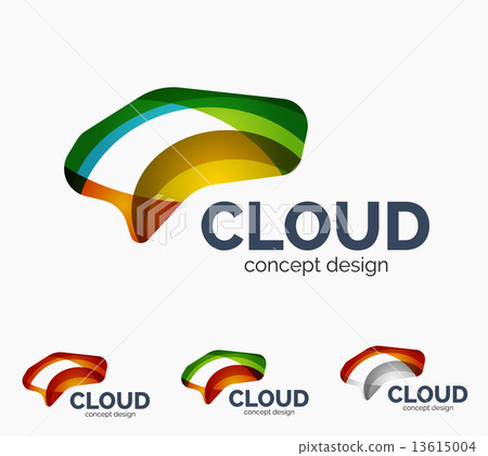 Modern cloud logo set Modern cloud logo set 13615004