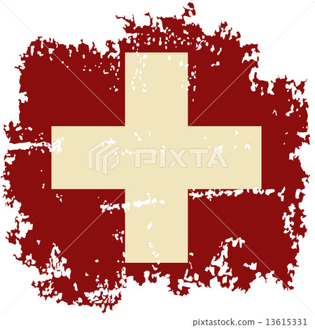 Swiss grunge flag. Vector illustration. 13615331