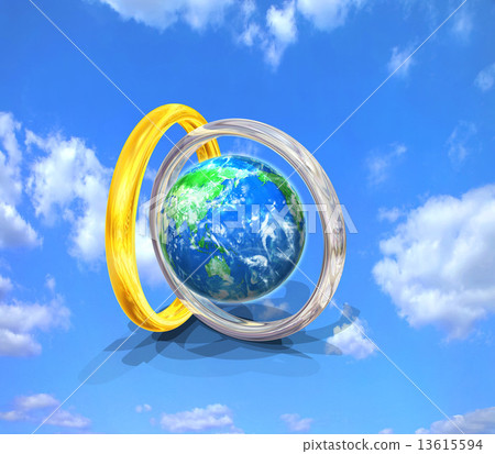 Engagement ring and the earth 13615594