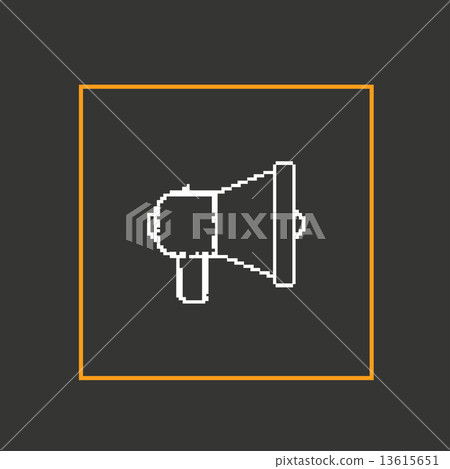 Simple stylish pixel speaker icon. Vector design Simple stylish pixel speaker icon. Vector design 13615651