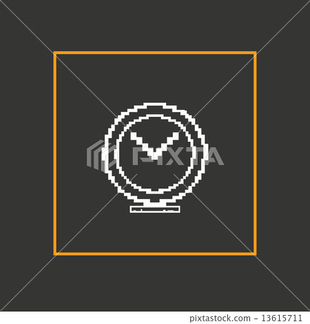 Simple stylish pixel clock icon. Vector design - Stock Illustration ...
