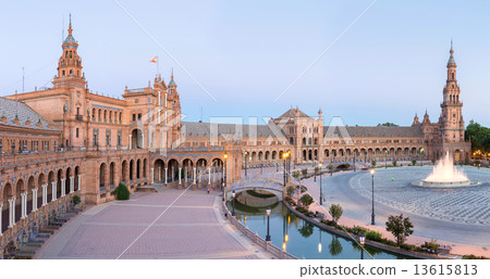 espana Plaza Seville Spain panorama espana Plaza Seville Spain panorama 13615813