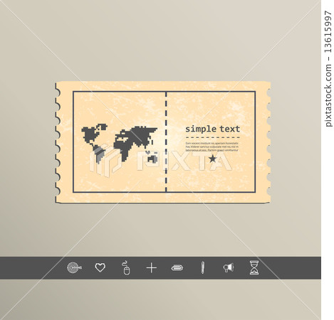 Simple style pixel icon continents. Vector design Simple style pixel icon continents. Vector design 13615997