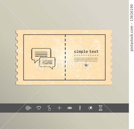 Simple pixel icon dialog messages. Vector design 13616190