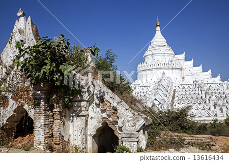 Myanmar, the great white stupa 13616434