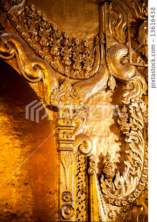Myanmar monastery gold 13616438