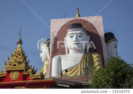 Myanmar, the four buddha temple 13616470
