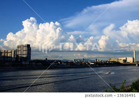 Summer in Ashiya city, Irido cloud and jet ski 13616491