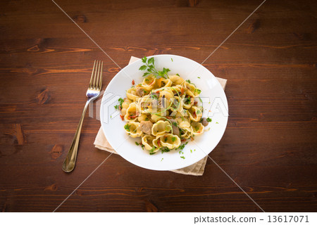 Gnocchi with mushrooms and dried tomato, italian cuisine Gnocchi with mushrooms and dried tomato, italian cuisine 13617071