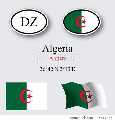 algeria flags and icons set algeria flags and icons set 13617077