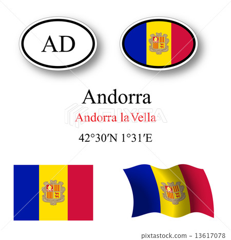 andorra flags and icons set andorra flags and icons set 13617078