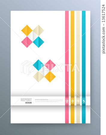 Cover Magazine square colorful template design 13617524