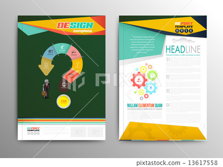 Vector brochure template design business concept question mark. Vector brochure template design business concept question mark. 13617558