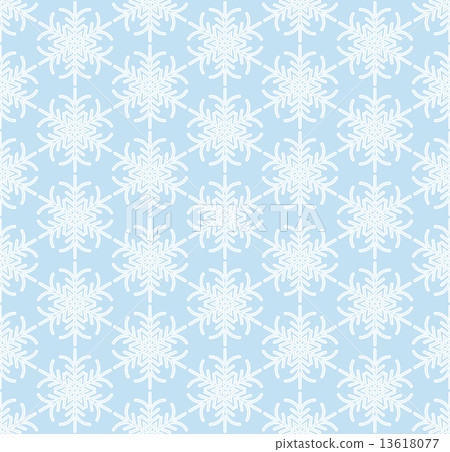 Blue seamless snowflake pattern 13618077