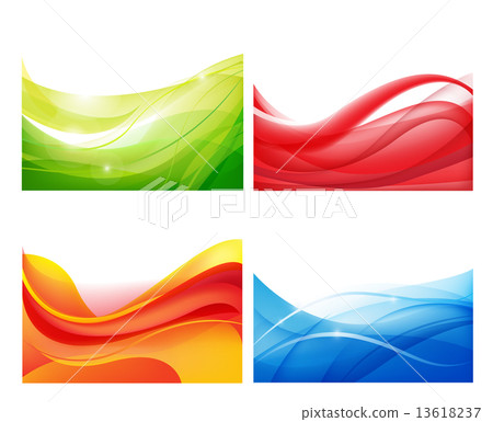 set of vector abstract colorful wavy backgrounds set of vector abstract colorful wavy backgrounds 13618237