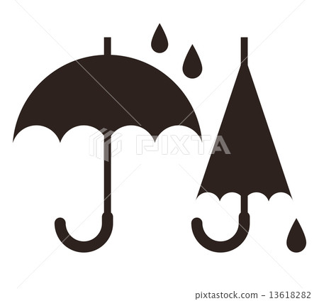 Umbrella isolated on white background - Stock Illustration [13618282 ...