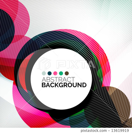 Colorful circles modern abstract composition 13619919