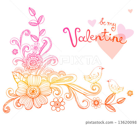 Hand-Drawn Sketch floral composition. Hand-Drawn Sketch floral composition. 13620098