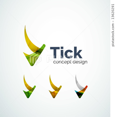 Abstract tick logo design Abstract tick logo design 13620291