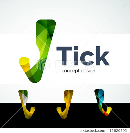 Abstract tick logo design Abstract tick logo design 13620293
