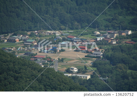 Chichibu Railway 7500 series going through Nagatoro town in summer 13620752