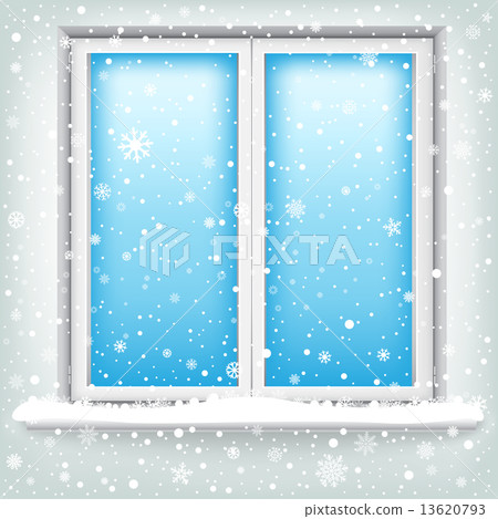 window and snow window and snow 13620793