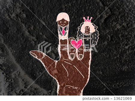 Cartoon hand drawn wedding couple wedding idea design Cartoon hand drawn wedding couple wedding idea design 13621069