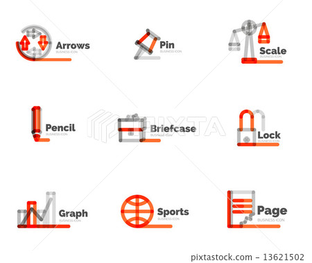 Line minimal design logo collection Line minimal design logo collection 13621502