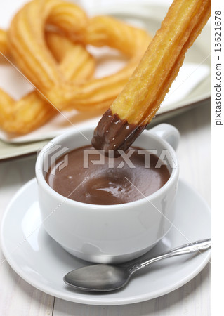 Handmade churros and hot chocolate Handmade churros and hot chocolate 13621678