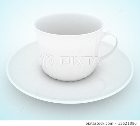 Empty white tea or coffee cup 13621886