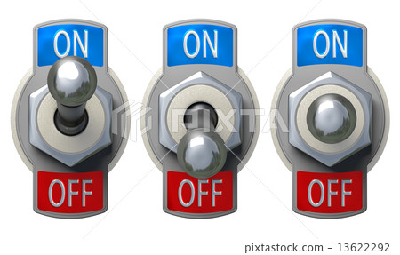 Toggle Switch set with clipping path 13622292