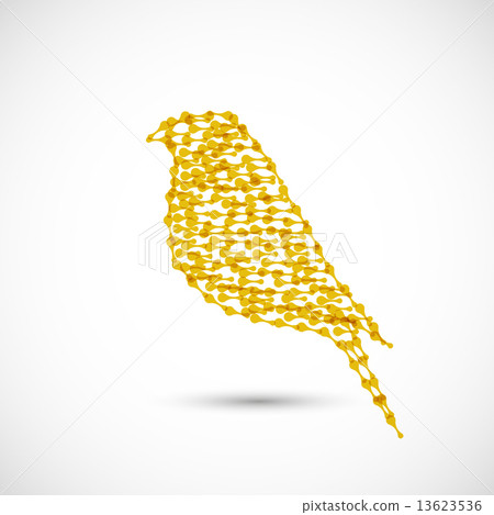 Beautiful vector flat silhouette of the bird 13623536
