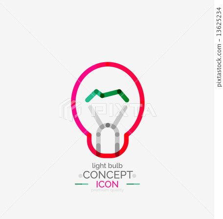 Light bulb minimal design logo Light bulb minimal design logo 13625234