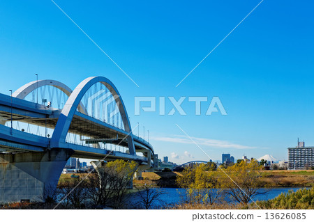 Jiangbei Junction and Goshiki Sakura Ohashi and Mt. Fuji 13626085