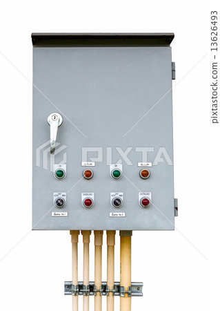 control box on isolated white with clipping path. 13626493