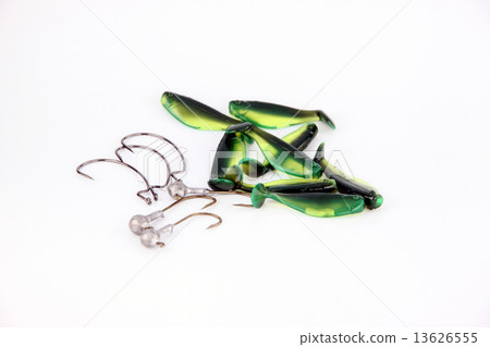 The hook and Fishing lure. The hook and Fishing lure. 13626555