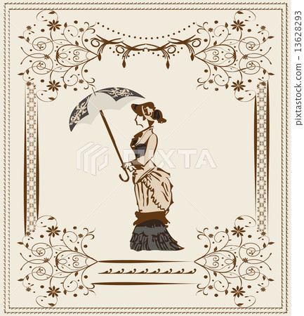 Vintage background with ornate elegant abstract floral design 13628293